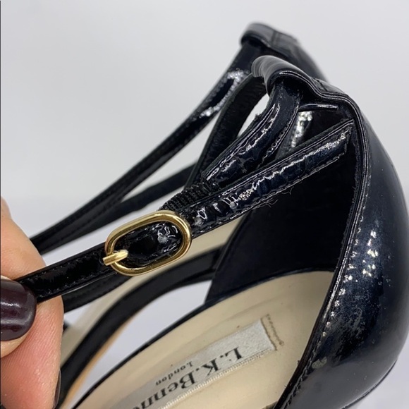 LK Bennett Sz 40 Peep Toe High Heel Black Sandals - Picture 10 of 13
